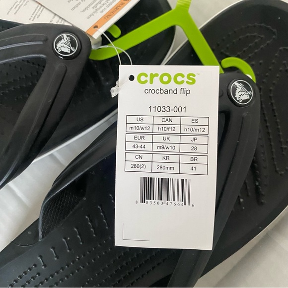 Crocs Unisex crocband Flip thong sandal size 10 men’s- New - Picture 6 of 7